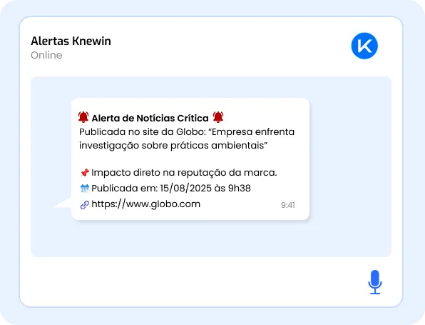 Cobertura completa e alertas personalizados