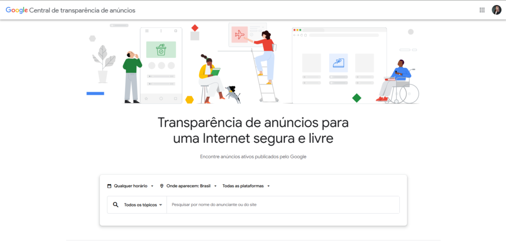 Biblioteca de anuncio Gooogle ads