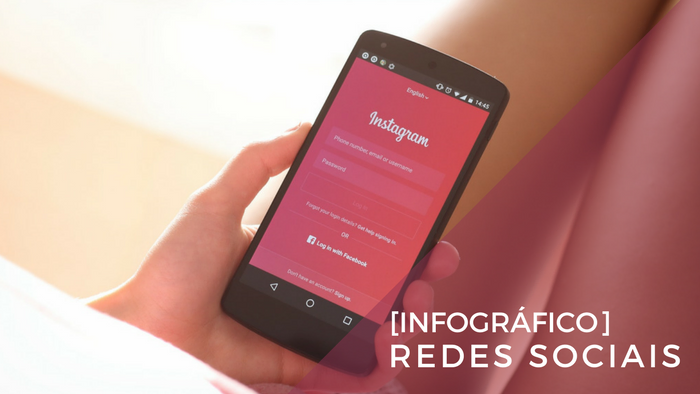 nas redes sociais